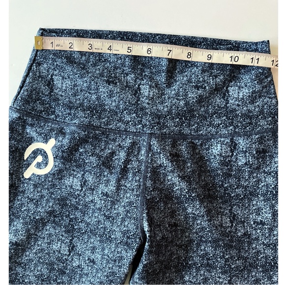 Peloton Cadence Blue Leggings Women’s Wide Waistband High rise Cropped Stretch - Picture 4 of 9